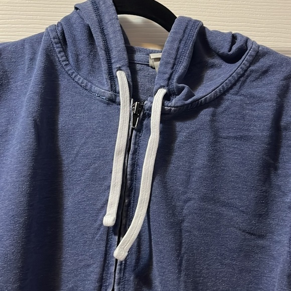 Women's Sweatshirt Hoodie Kangaroo Pockets Zipper Denim Blue MediumLarge Mossimo - Picture 5 of 7